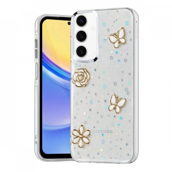 Samsung Galaxy S24 FE Fiyonk Desenli Kapak