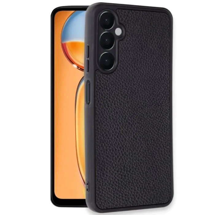 Newface Samsung Galaxy S24 FE Kılıf Aras Deri Kapak - Siyah