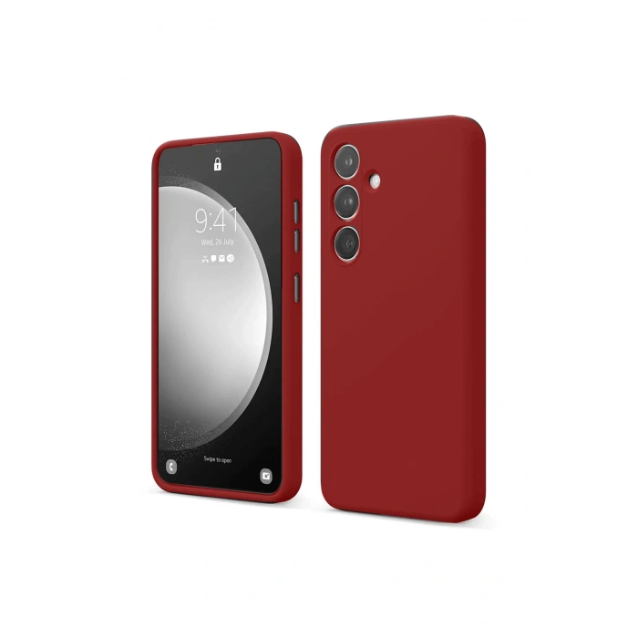 Newface Samsung Galaxy S24 FE Kılıf First Silikon - Kırmızı