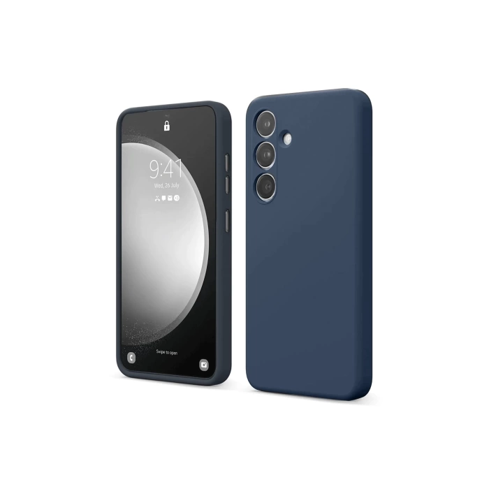 Newface Samsung Galaxy S24 FE Kılıf First Silikon - Lacivert
