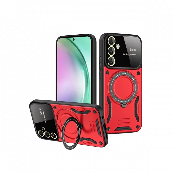 Newface Samsung Galaxy S24 FE Kılıf Joy Lens Standlı Kapak