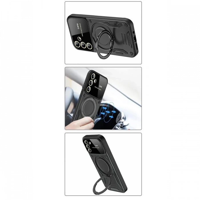 Newface Samsung Galaxy S24 FE Kılıf Joy Lens Standlı Kapak