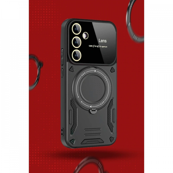 Newface Samsung Galaxy S24 FE Kılıf Joy Lens Standlı Kapak