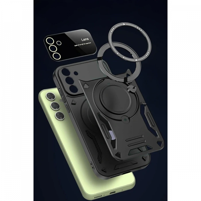 Newface Samsung Galaxy S24 FE Kılıf Joy Lens Standlı Kapak