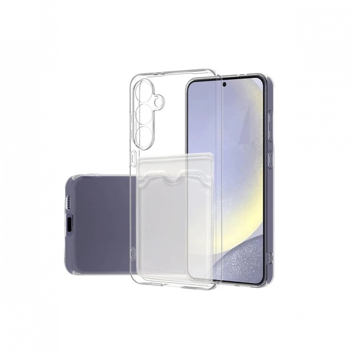 Newface Samsung Galaxy S24 FE Kılıf Kart Şeffaf Silikon - Şeffaf
