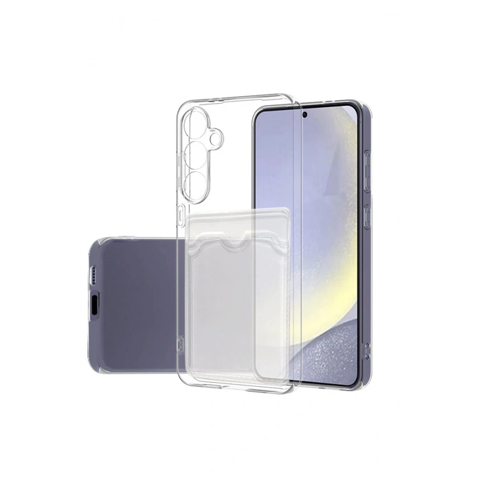 Newface Samsung Galaxy S24 FE Kılıf Kart Şeffaf Silikon - Şeffaf