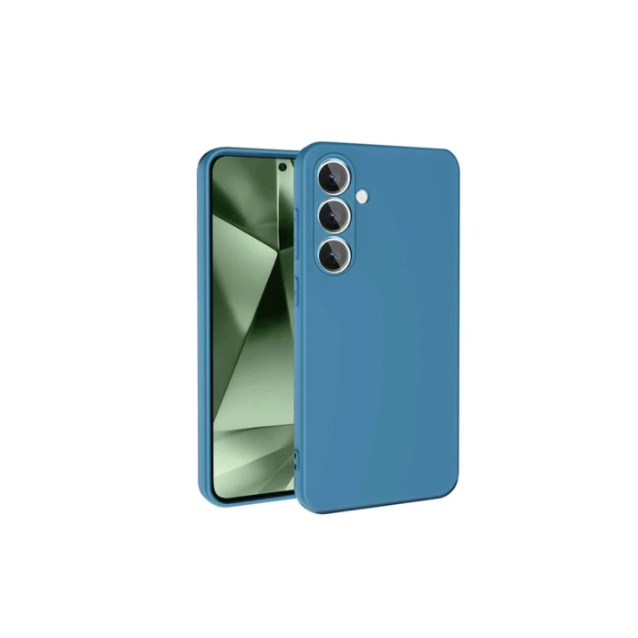 Newface Samsung Galaxy S24 FE Kılıf Nano içi Kadife Silikon - Mavi