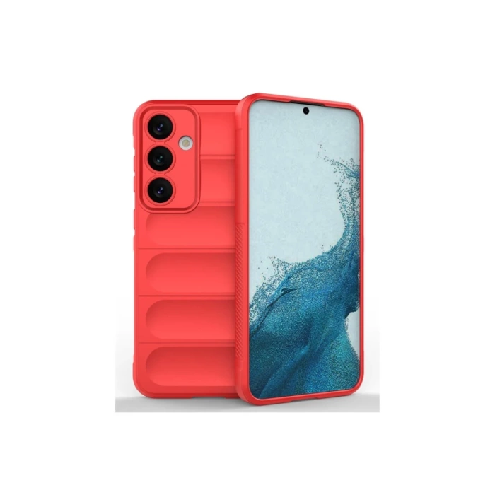 Newface Samsung Galaxy S24 FE Kılıf Optimum Silikon - Kırmızı