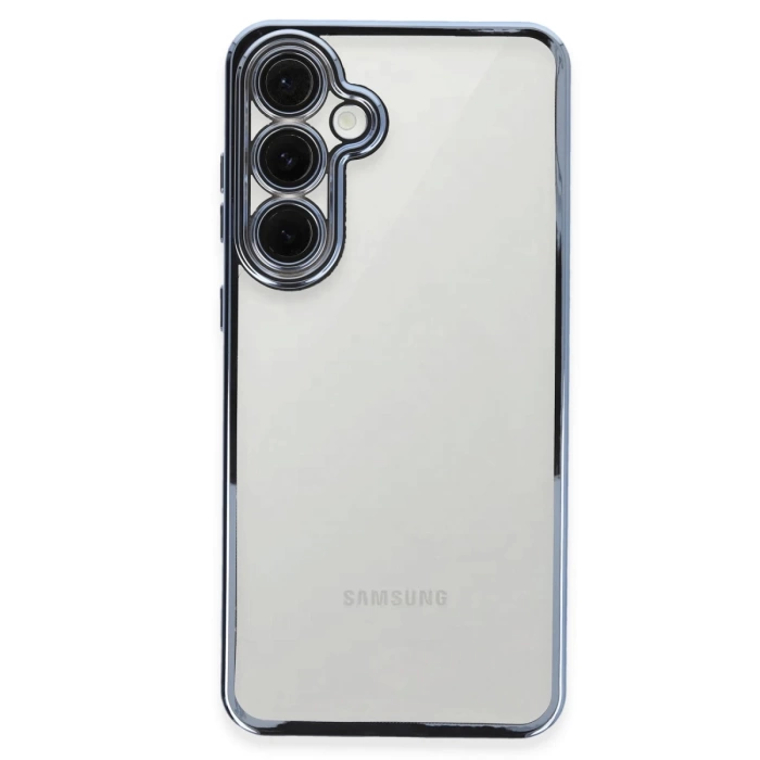 Newface Samsung Galaxy S24 FE Kılıf Razer Lensli Silikon - Lacivert