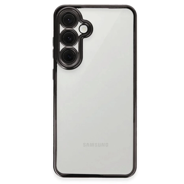 Newface Samsung Galaxy S24 FE Kılıf Razer Lensli Silikon - Siyah