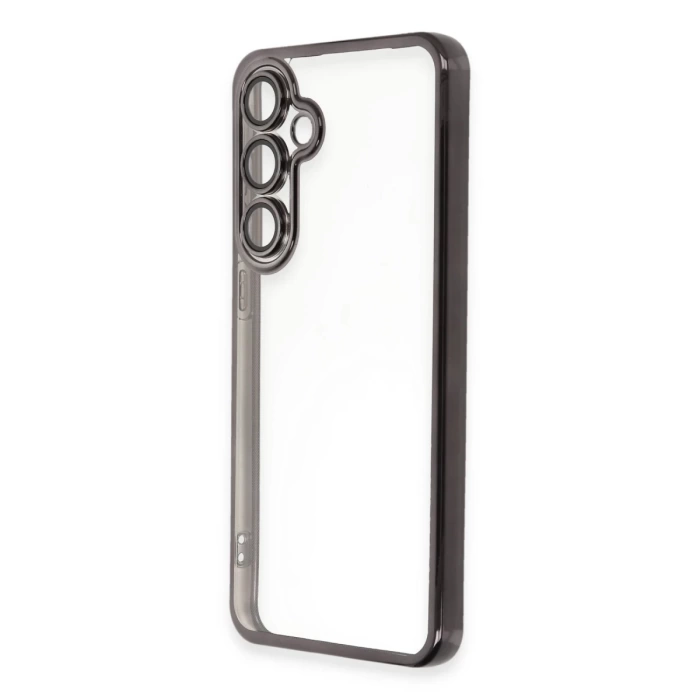 Newface Samsung Galaxy S24 FE Kılıf Razer Lensli Silikon - Siyah