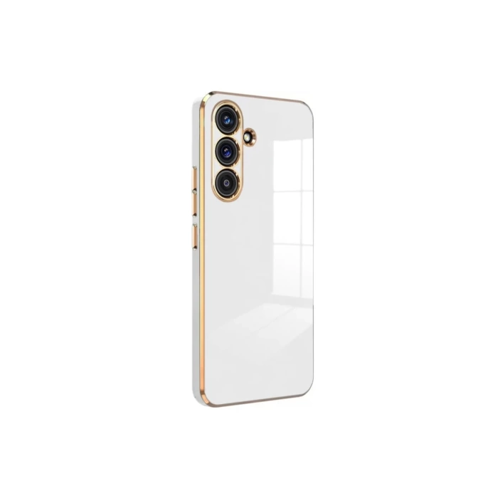 Newface Samsung Galaxy S24 FE Kılıf Volet Silikon - Beyaz