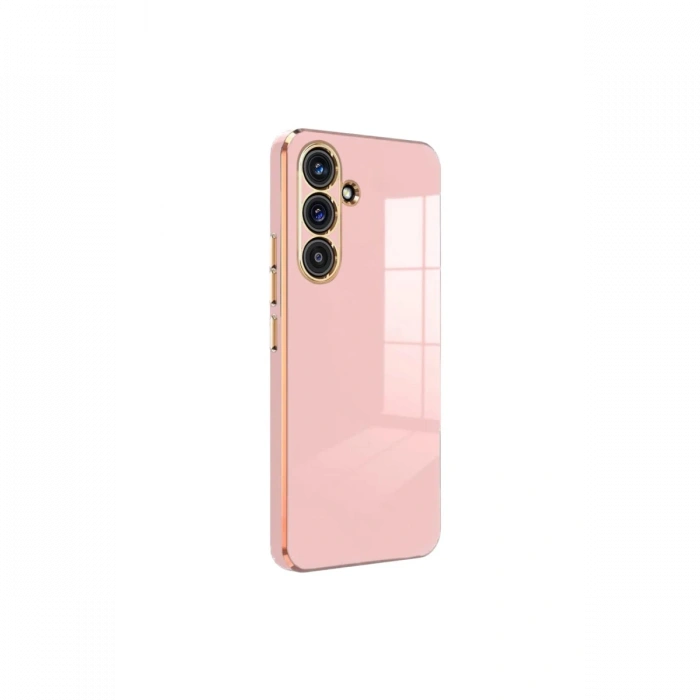 Newface Samsung Galaxy S24 FE Kılıf Volet Silikon - Pembe
