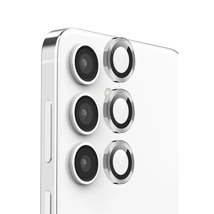 Newface Samsung Galaxy S24 FE Raze Metal Kamera Lens - Gri