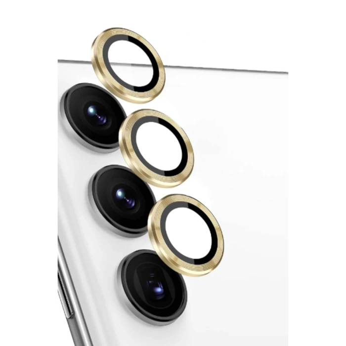 Newface Samsung Galaxy S24 FE Raze Metal Kamera Lens - Sarı