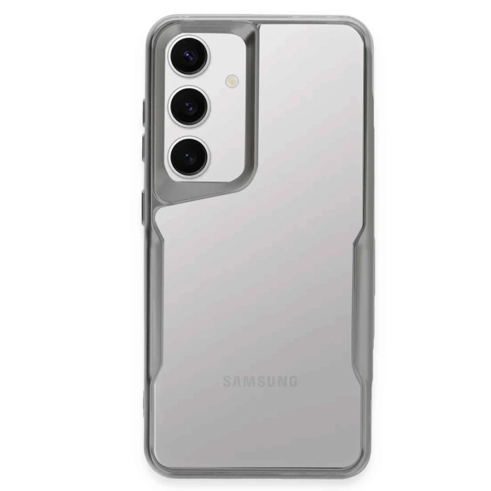 Newface Samsung Galaxy S24 Kılıf Boyi Silikon Kapak - Gümüş