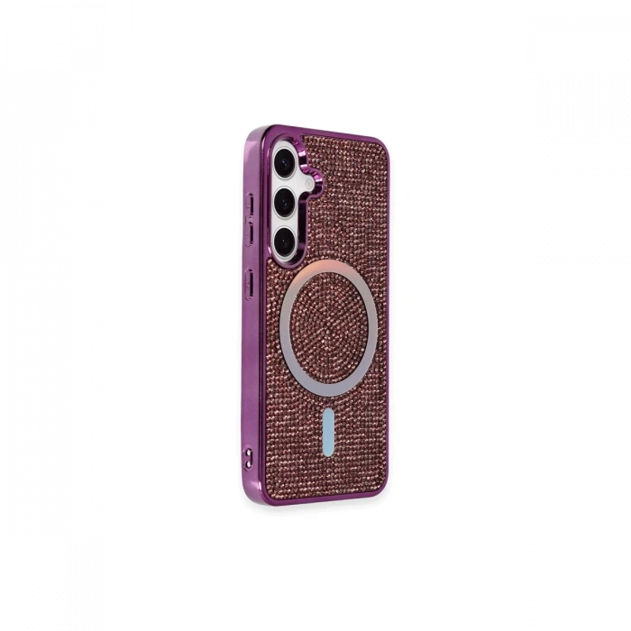 Newface Samsung Galaxy S24 Kılıf Diamond Magsafe Kapak
