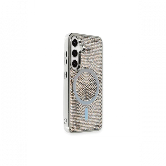 Newface Samsung Galaxy S24 Kılıf Diamond Magsafe Kapak - Rainbow