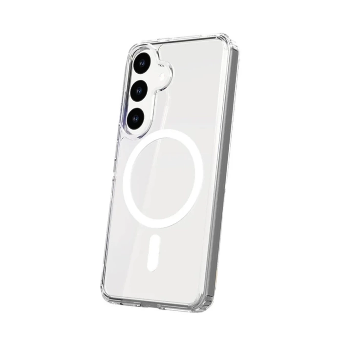 Newface Samsung Galaxy S24 Kılıf Magneticsafe Şeffaf Silikon - Şeffaf