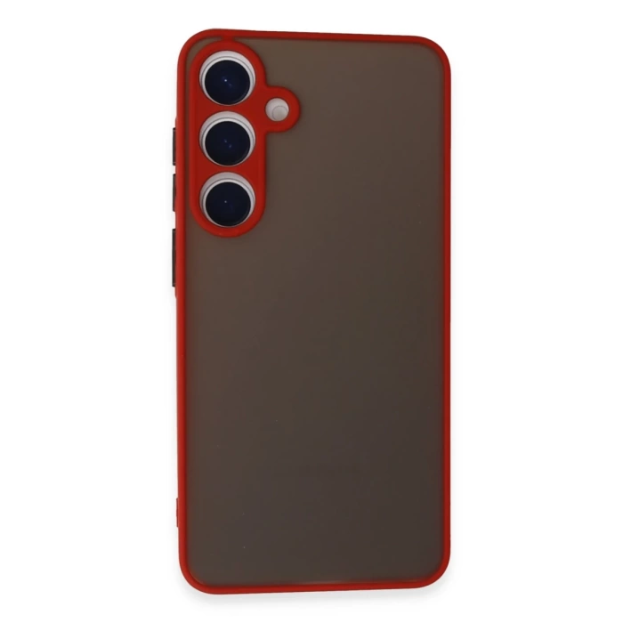 Newface Samsung Galaxy S24 Kılıf Montreal Silikon Kapak - Kırmızı
