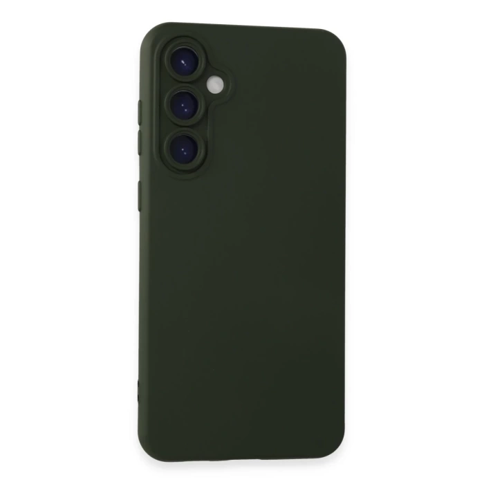 Newface Samsung Galaxy S24 Kılıf Nano içi Kadife Silikon - Koyu Yeşil