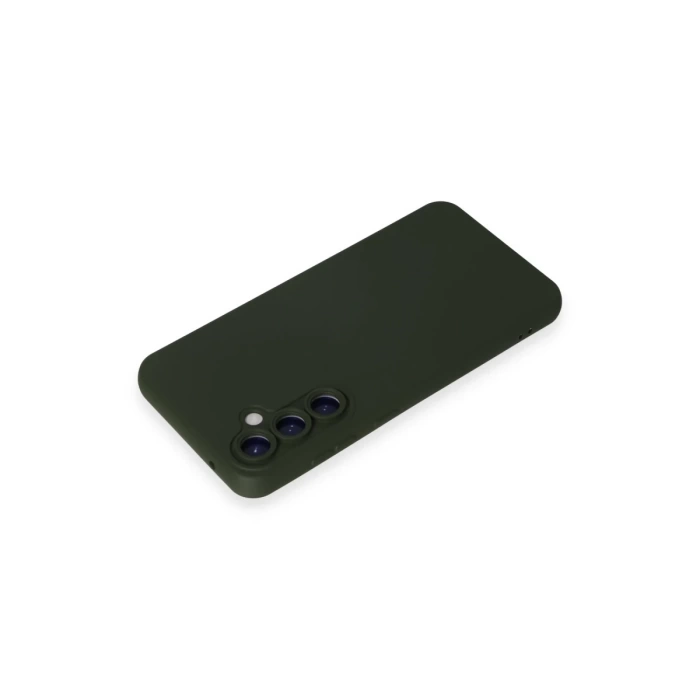 Newface Samsung Galaxy S24 Kılıf Nano içi Kadife Silikon - Koyu Yeşil