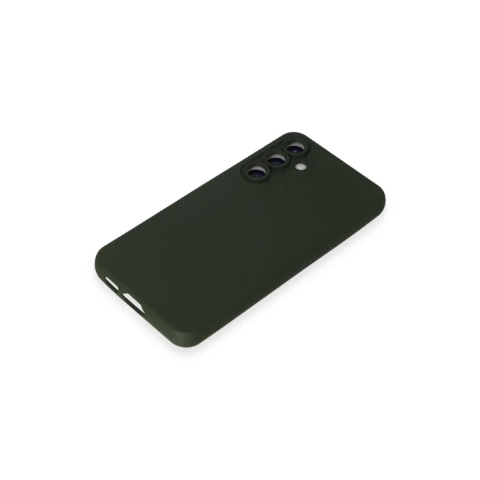Newface Samsung Galaxy S24 Kılıf Nano içi Kadife Silikon - Koyu Yeşil
