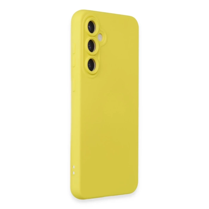 Newface Samsung Galaxy S24 Kılıf Nano içi Kadife Silikon - Sarı
