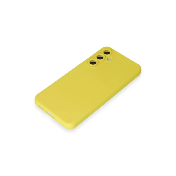 Newface Samsung Galaxy S24 Kılıf Nano içi Kadife Silikon - Sarı