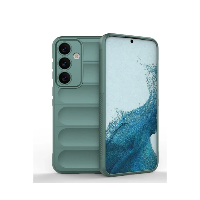 Newface Samsung Galaxy S24 Kılıf Optimum Silikon - Koyu Yeşil