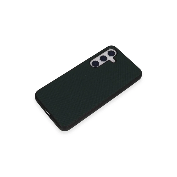 Newface Samsung Galaxy S24 Kılıf Taft Kapak - Koyu Yeşil