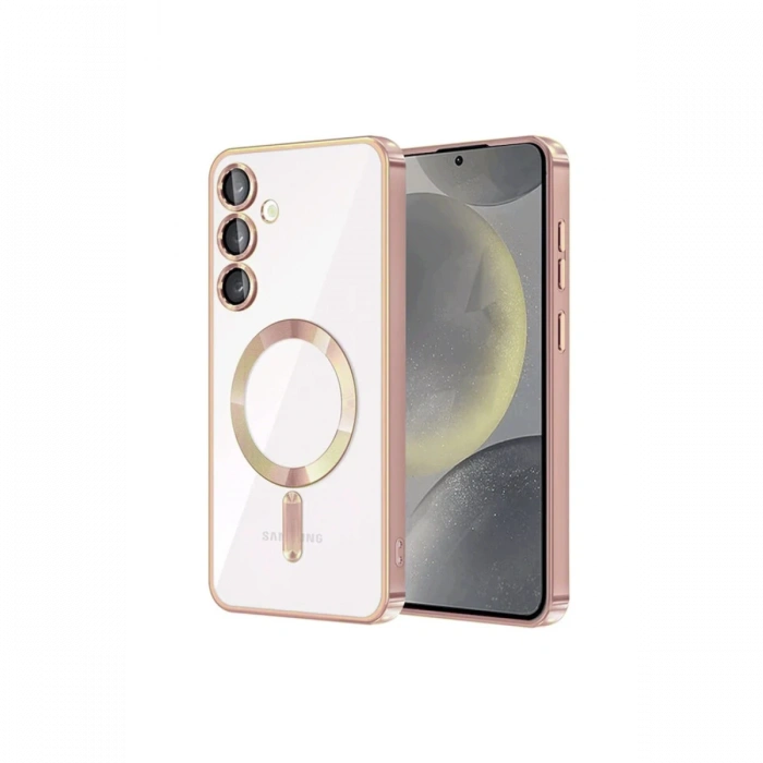 Newface Samsung Galaxy S24 Plus Kılıf Kross Magneticsafe Kapak - Rose