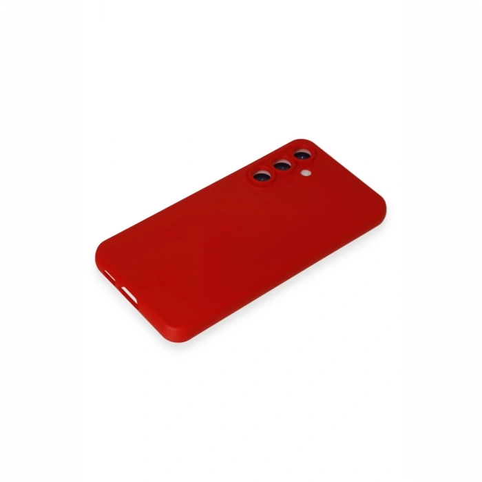 Newface Samsung Galaxy S24 Plus Kılıf Nano içi Kadife Silikon - Kırmızı