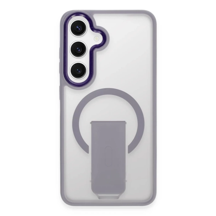 Newface Samsung Galaxy S24 Plus Tork Magsafe Standlı Kapak - Lila