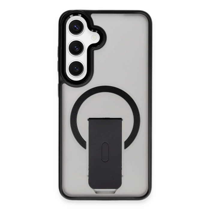 Newface Samsung Galaxy S24 Plus Tork Magsafe Standlı Kapak - Siyah