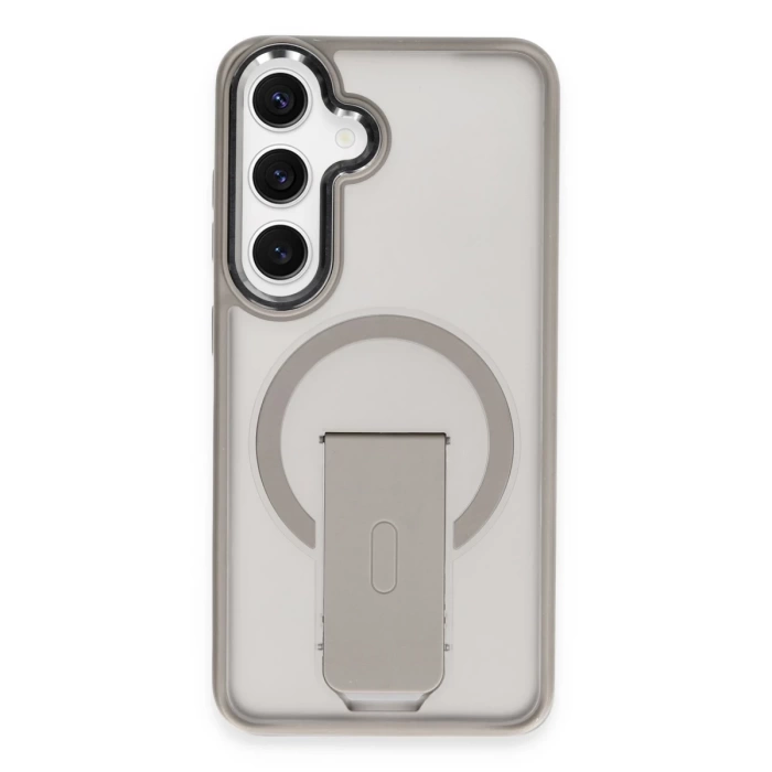 Newface Samsung Galaxy S24 Tork Magsafe Standlı Kapak - Titan Gri