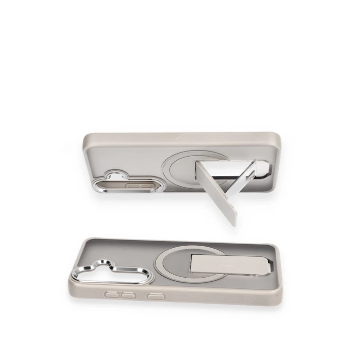 Newface Samsung Galaxy S24 Tork Magsafe Standlı Kapak - Titan Gri