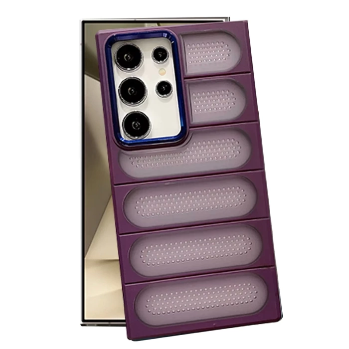 Newface Samsung Galaxy S24 Ultra Kılıf Airmax Silikon Kapak - Derin Mor