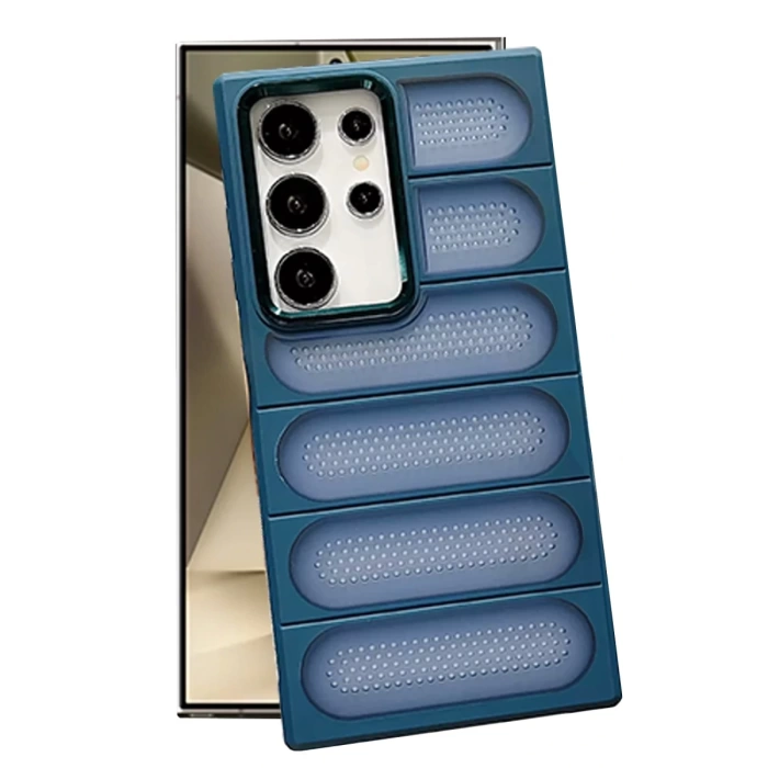 Newface Samsung Galaxy S24 Ultra Kılıf Airmax Silikon Kapak - Lacivert