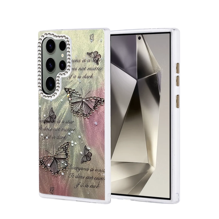 Newface Samsung Galaxy S24 Ultra Kılıf Blade Aynalı Desenli Kapak