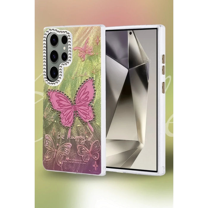 Newface Samsung Galaxy S24 Ultra Kılıf Blade Aynalı Desenli Kapak