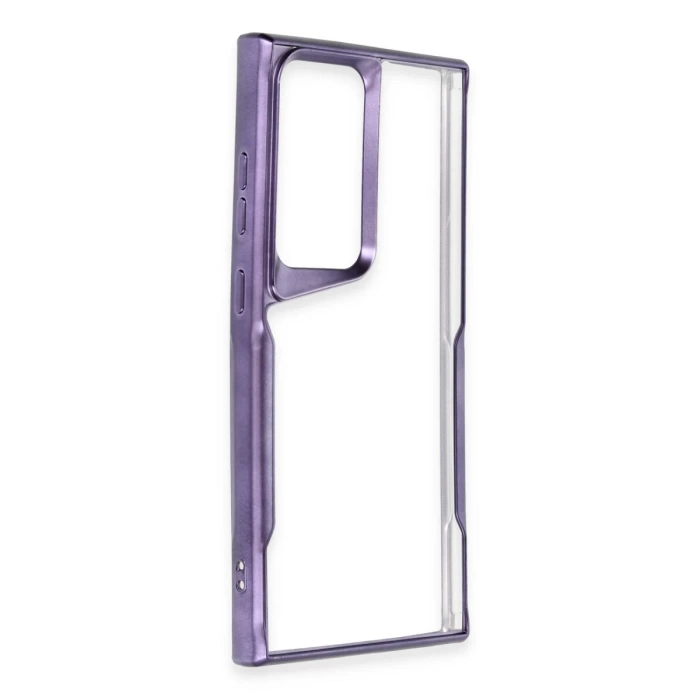 Newface Samsung Galaxy S24 Ultra Kılıf Boyi Silikon Kapak - Derin Mor