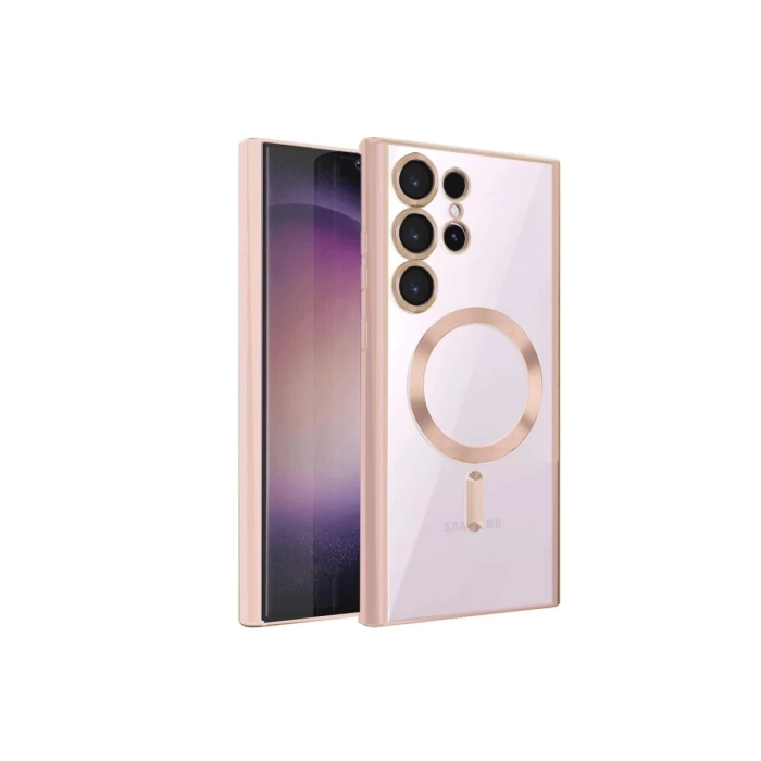 Newface Samsung Galaxy S24 Ultra Kılıf Kross Magneticsafe Kapak - Rose