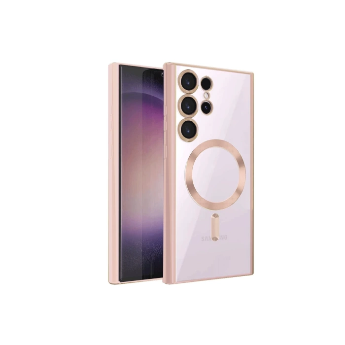 Newface Samsung Galaxy S24 Ultra Kılıf Kross Magneticsafe Kapak - Rose