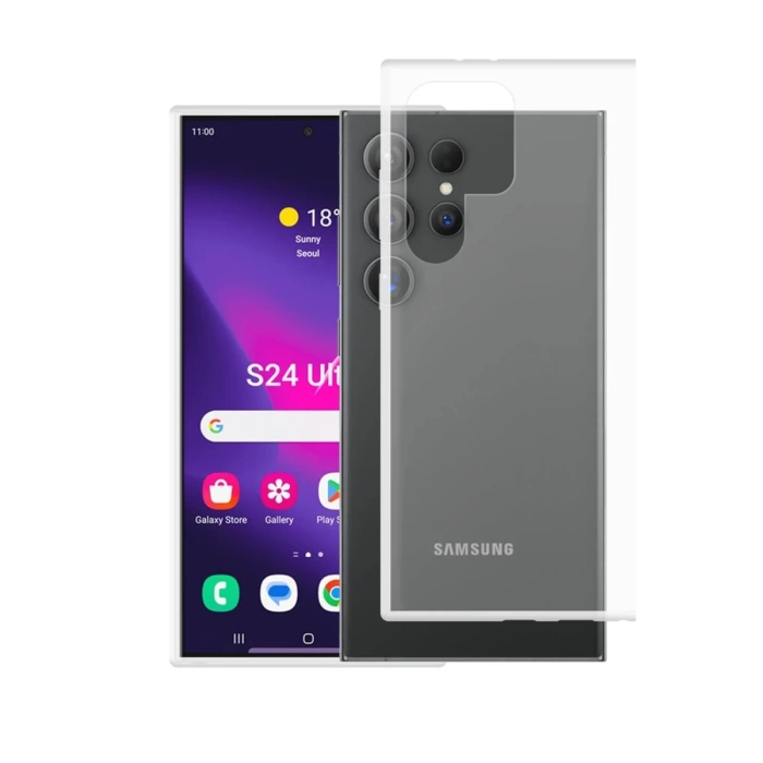 Newface Samsung Galaxy S24 Ultra Kılıf Lüx Şeffaf Silikon