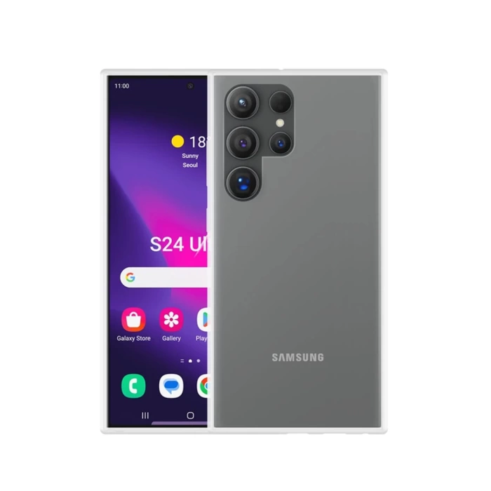 Newface Samsung Galaxy S24 Ultra Kılıf Lüx Şeffaf Silikon