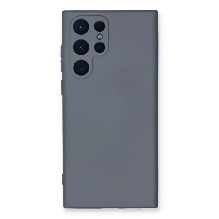 Newface Samsung Galaxy S24 Ultra Kılıf Nano içi Kadife Silikon - Gri