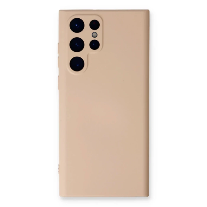 Newface Samsung Galaxy S24 Ultra Kılıf Nano içi Kadife Silikon - Pudra