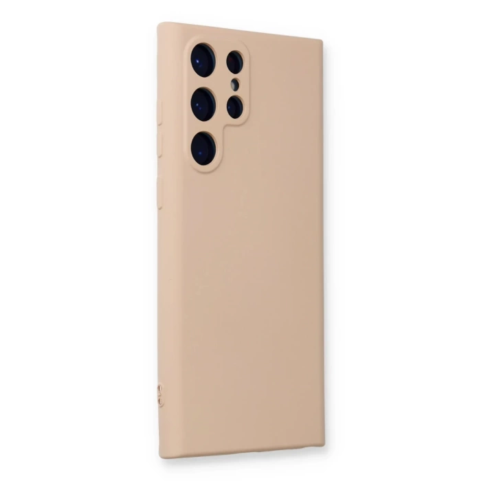 Newface Samsung Galaxy S24 Ultra Kılıf Nano içi Kadife Silikon - Pudra