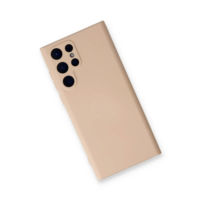 Newface Samsung Galaxy S24 Ultra Kılıf Nano içi Kadife Silikon - Pudra
